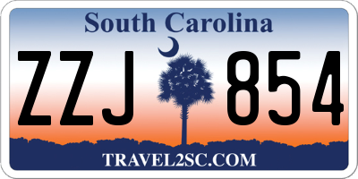 SC license plate ZZJ854