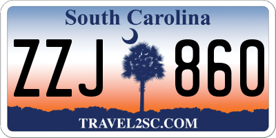 SC license plate ZZJ860