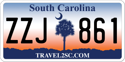 SC license plate ZZJ861