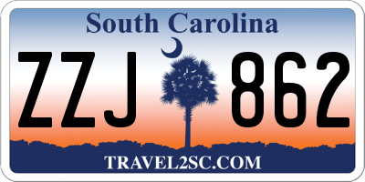 SC license plate ZZJ862