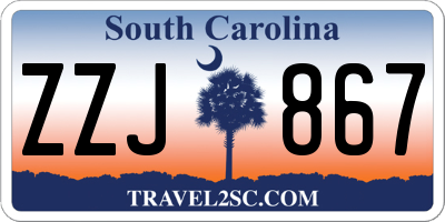SC license plate ZZJ867