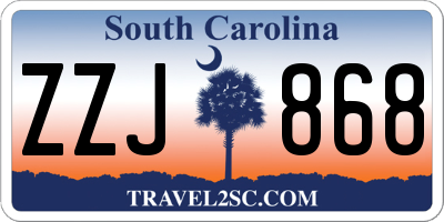 SC license plate ZZJ868