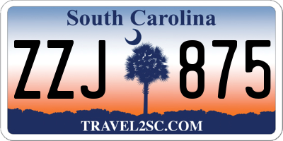SC license plate ZZJ875