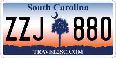 SC license plate ZZJ880