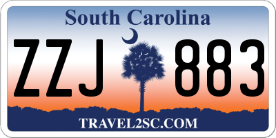 SC license plate ZZJ883