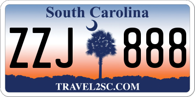 SC license plate ZZJ888