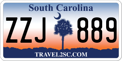 SC license plate ZZJ889