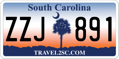 SC license plate ZZJ891