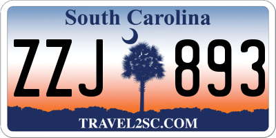 SC license plate ZZJ893