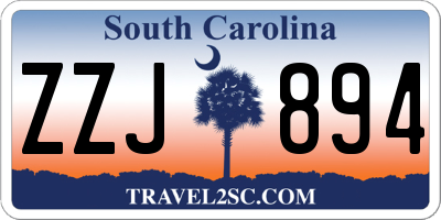 SC license plate ZZJ894
