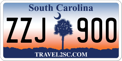 SC license plate ZZJ900