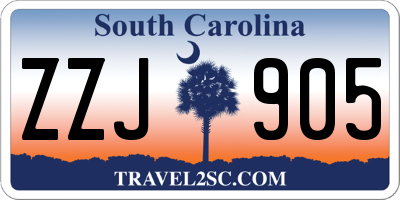 SC license plate ZZJ905
