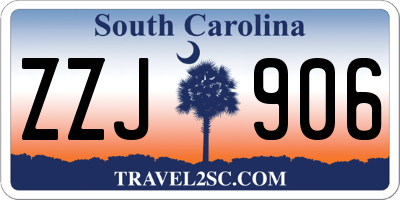 SC license plate ZZJ906