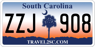 SC license plate ZZJ908