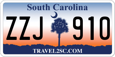 SC license plate ZZJ910
