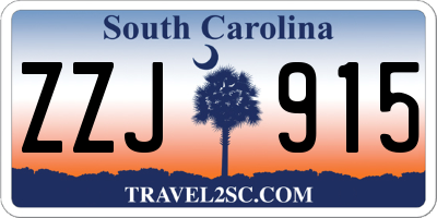SC license plate ZZJ915