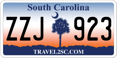 SC license plate ZZJ923
