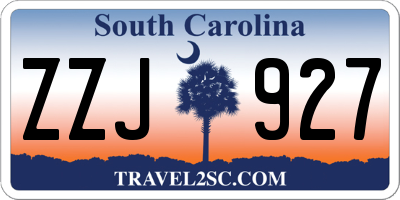 SC license plate ZZJ927