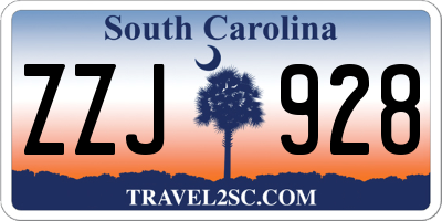 SC license plate ZZJ928
