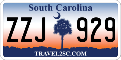 SC license plate ZZJ929