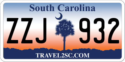 SC license plate ZZJ932
