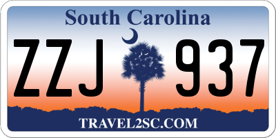 SC license plate ZZJ937