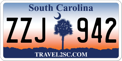 SC license plate ZZJ942