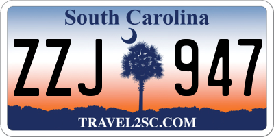 SC license plate ZZJ947