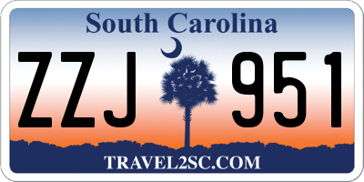 SC license plate ZZJ951