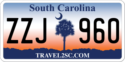 SC license plate ZZJ960