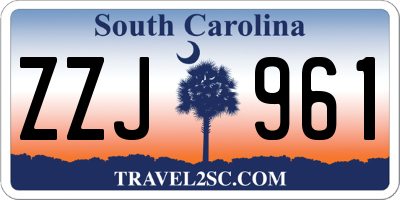 SC license plate ZZJ961