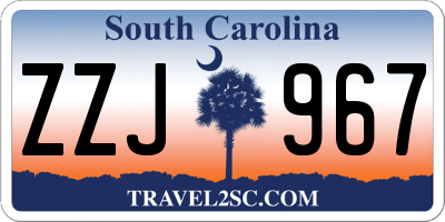 SC license plate ZZJ967