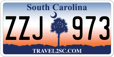 SC license plate ZZJ973