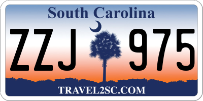SC license plate ZZJ975
