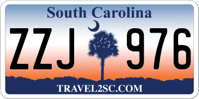 SC license plate ZZJ976