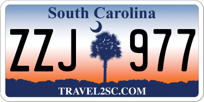 SC license plate ZZJ977