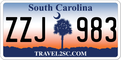 SC license plate ZZJ983