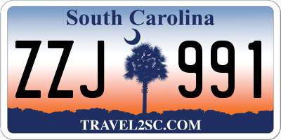 SC license plate ZZJ991
