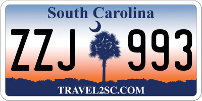 SC license plate ZZJ993