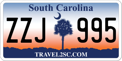 SC license plate ZZJ995