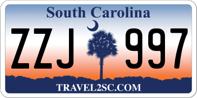 SC license plate ZZJ997