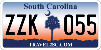 SC license plate ZZK055