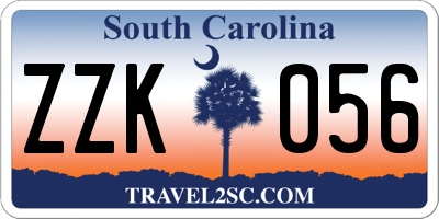 SC license plate ZZK056