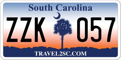 SC license plate ZZK057