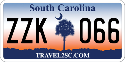 SC license plate ZZK066