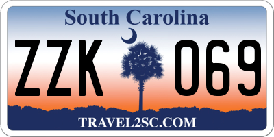 SC license plate ZZK069