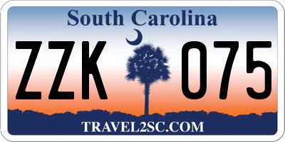 SC license plate ZZK075