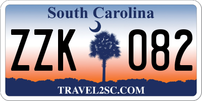 SC license plate ZZK082