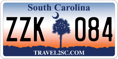 SC license plate ZZK084