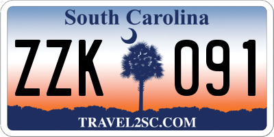 SC license plate ZZK091